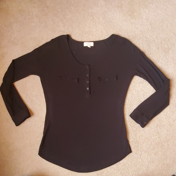 Pink Rose black knit top size Medium - Picture 5 of 8